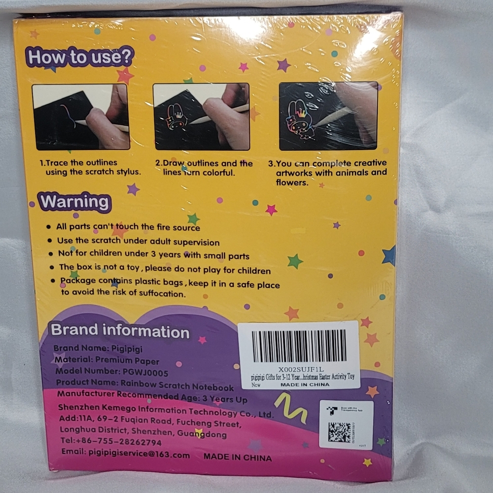 Rainbow Scratch Notebook, Scratch Paper and Origami Paper Set 3pcs BUNDLE -NEW - Picture 15 of 17